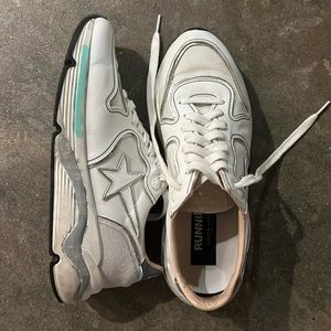 Golden Goose White Running Sole in White